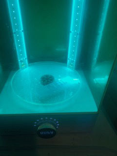 I cured the part (with UV light)