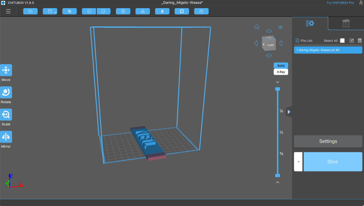 I imported the .STL file