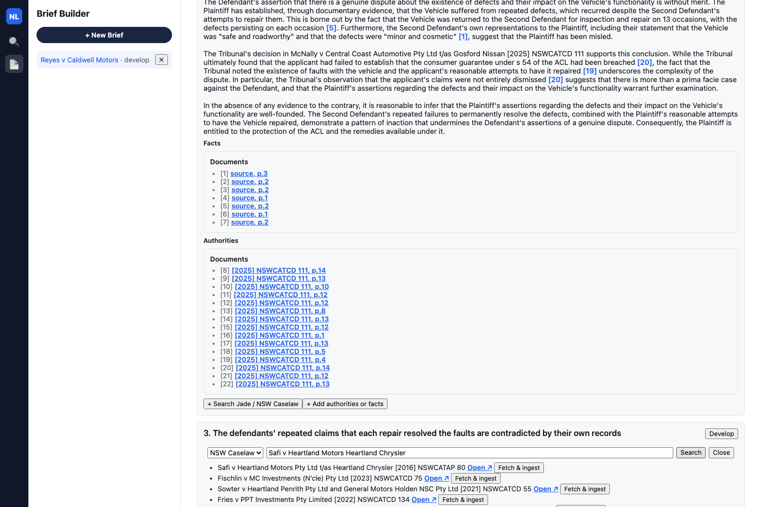 NSW Caselaw search results for Safi