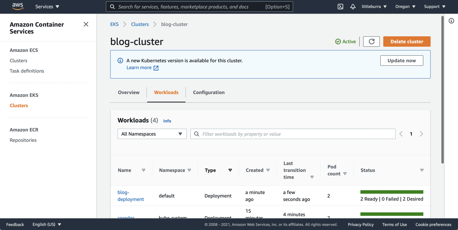 cluster workloads