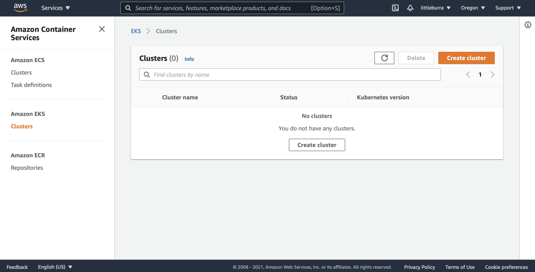 No clusters