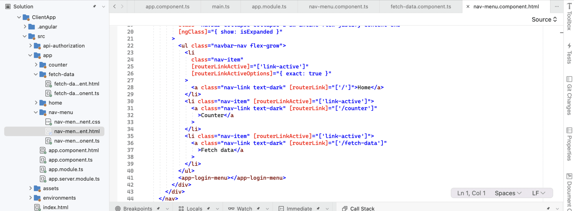 The Navigation Menu component include a reference to a Logon component
