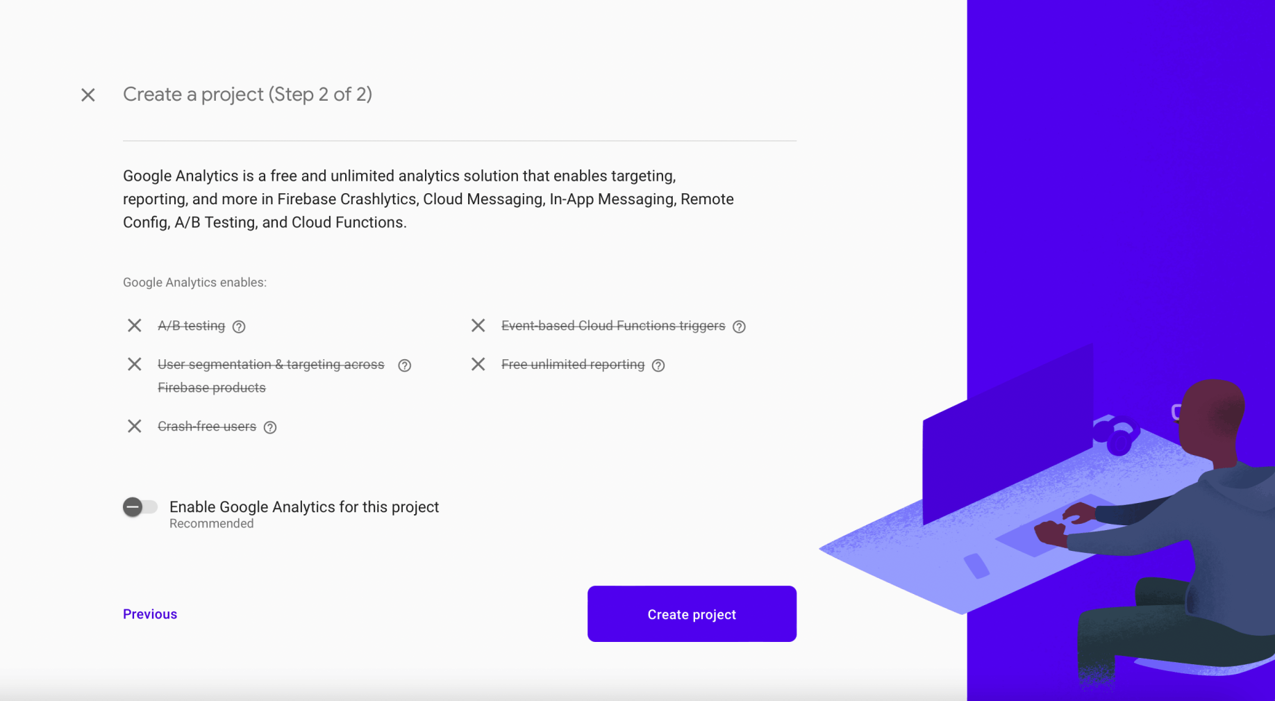 disable google analytics