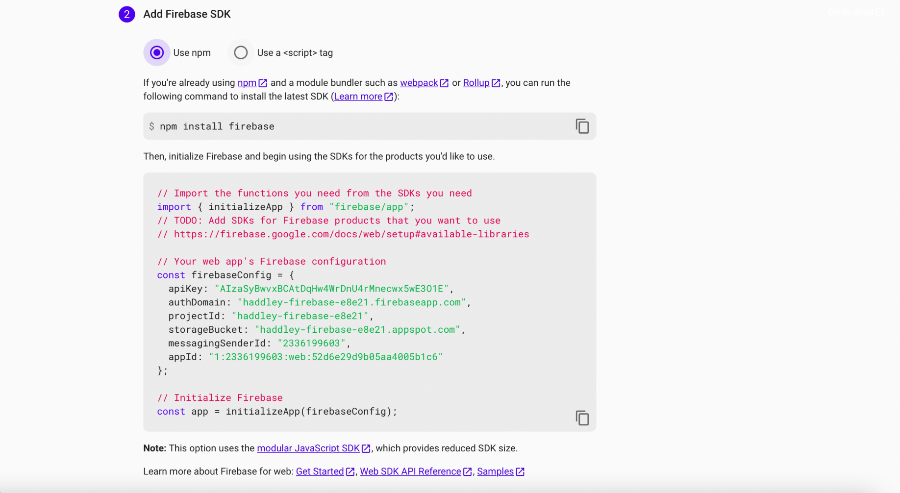 Firebase SDK