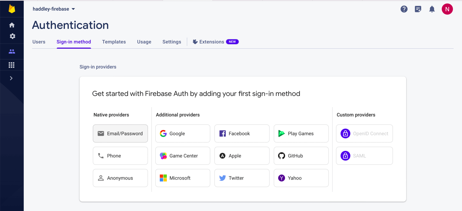 Email/Password