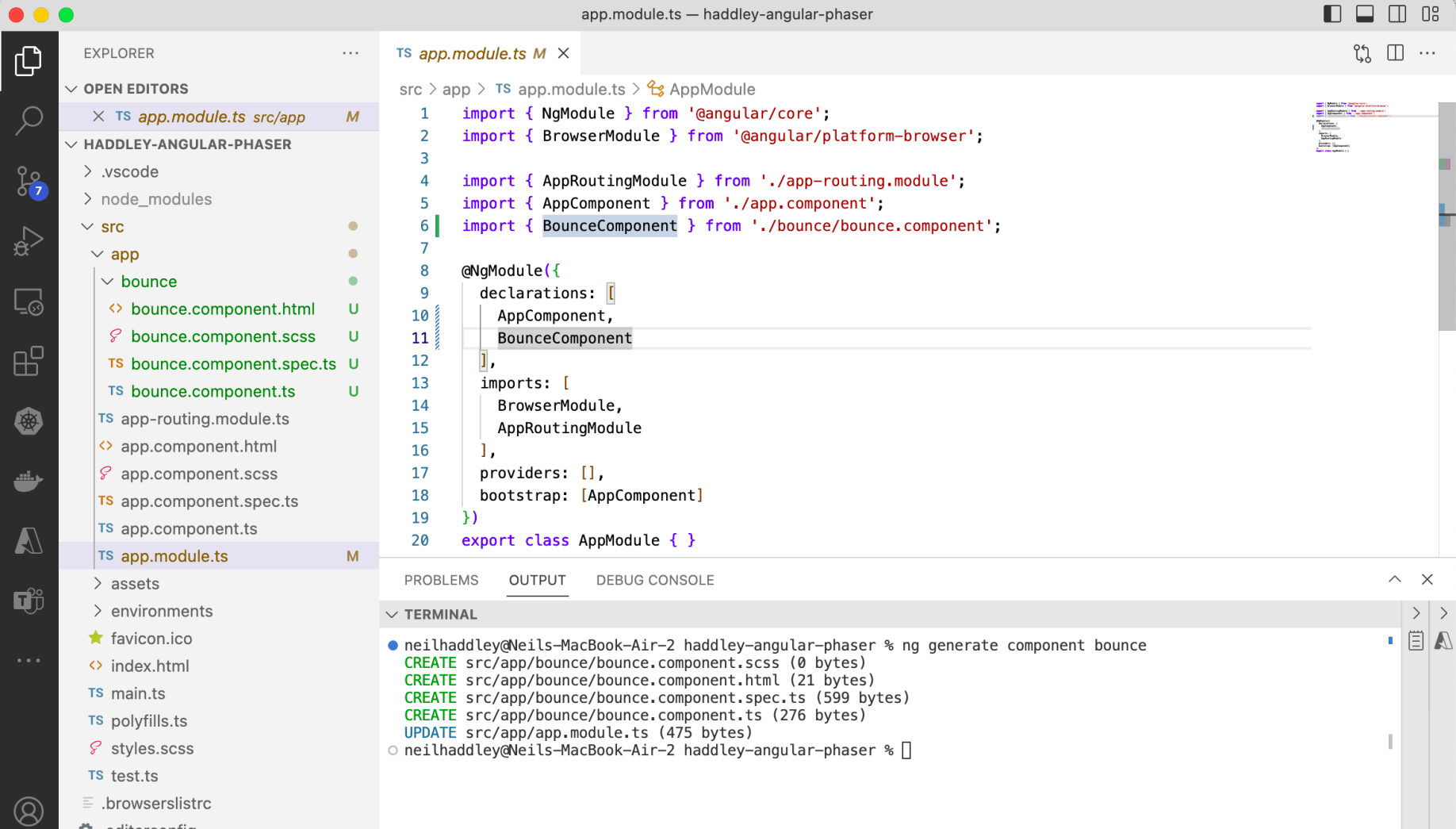 ng generate component bounce