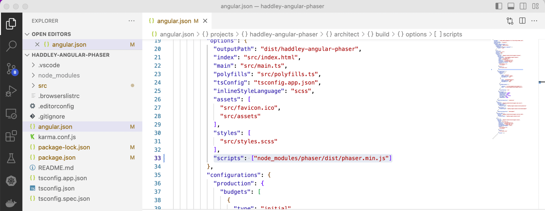 angular.json "scripts": ["node_modules/phaser/dist/phaser.min.js"]