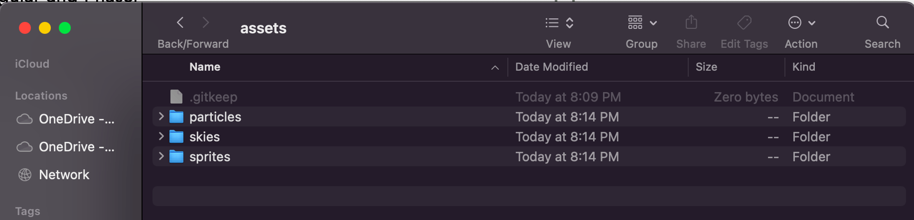 I uploaded files to the /src/assets folder
