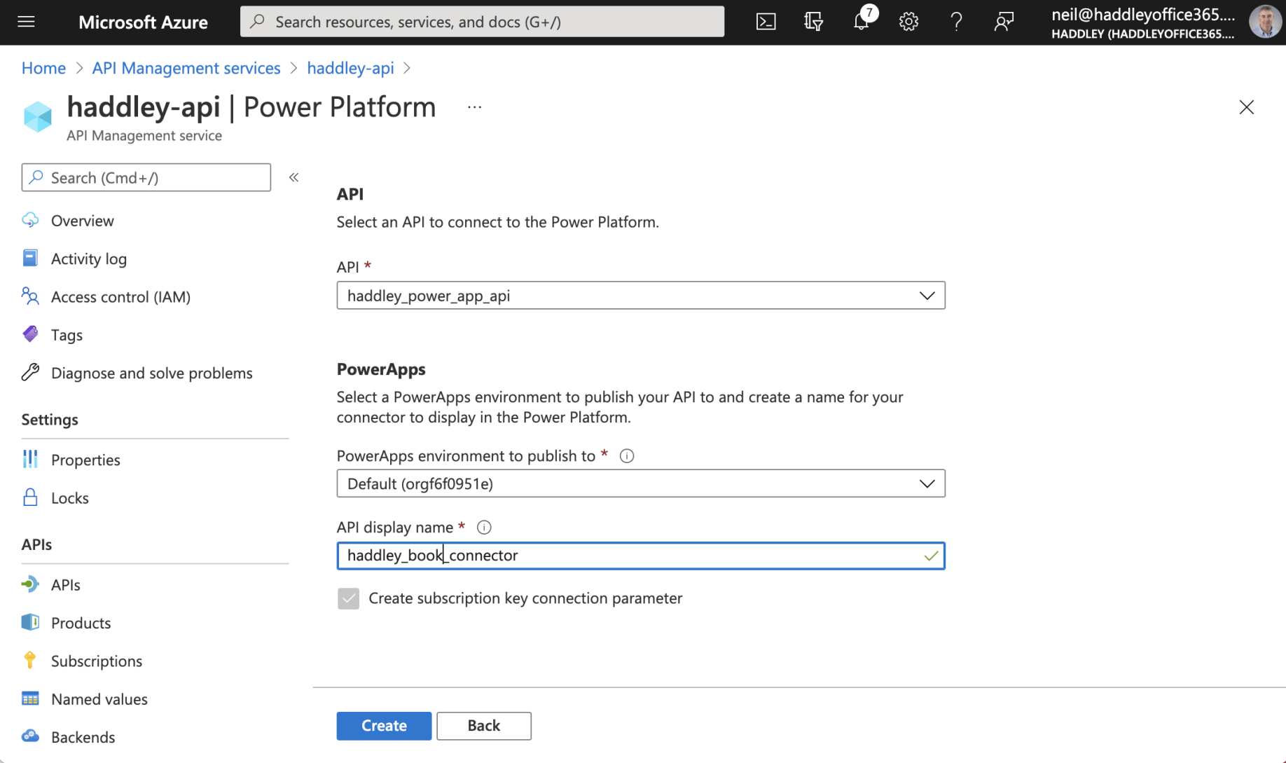 Provide connector name