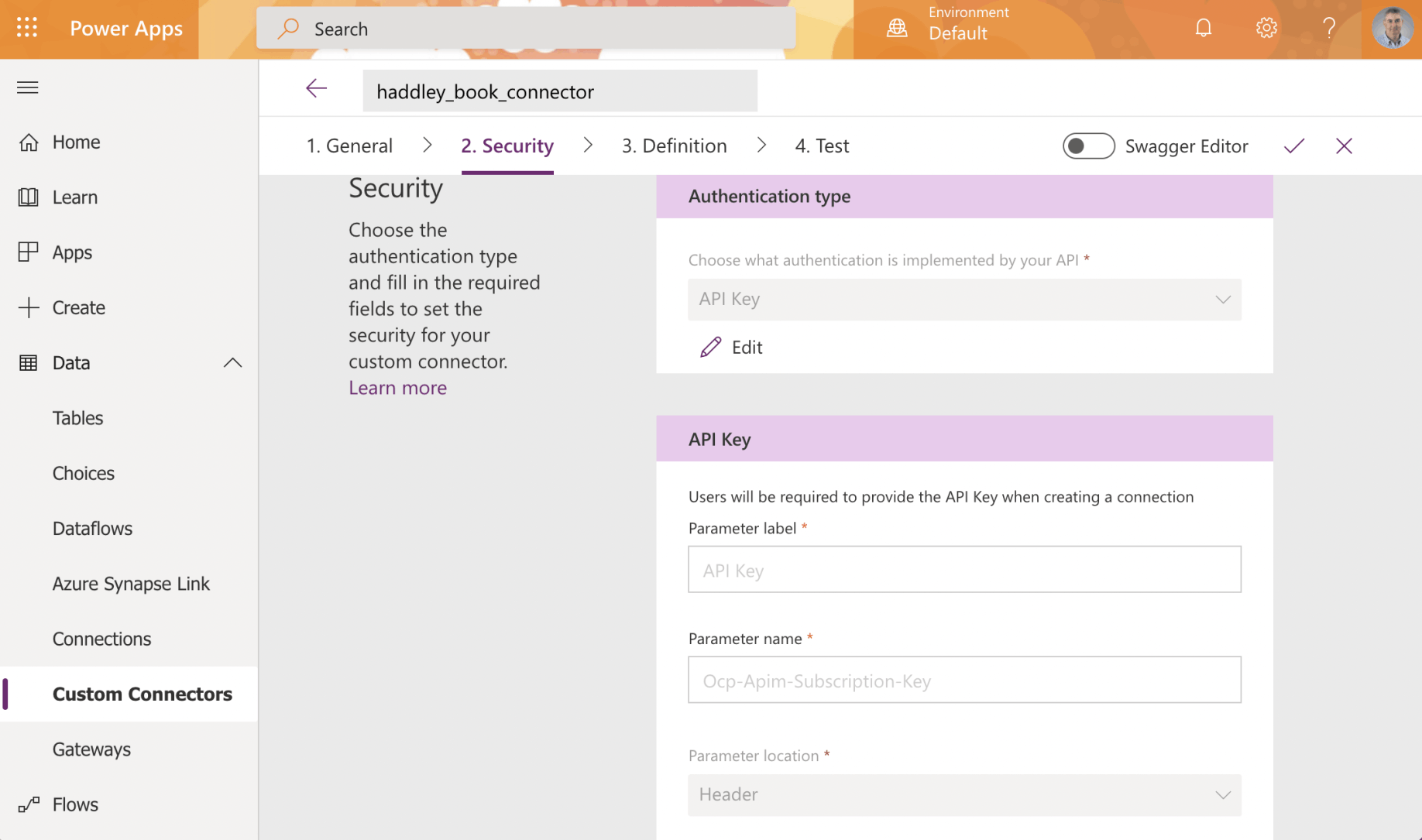 Notice that an API Key/Subscription is required