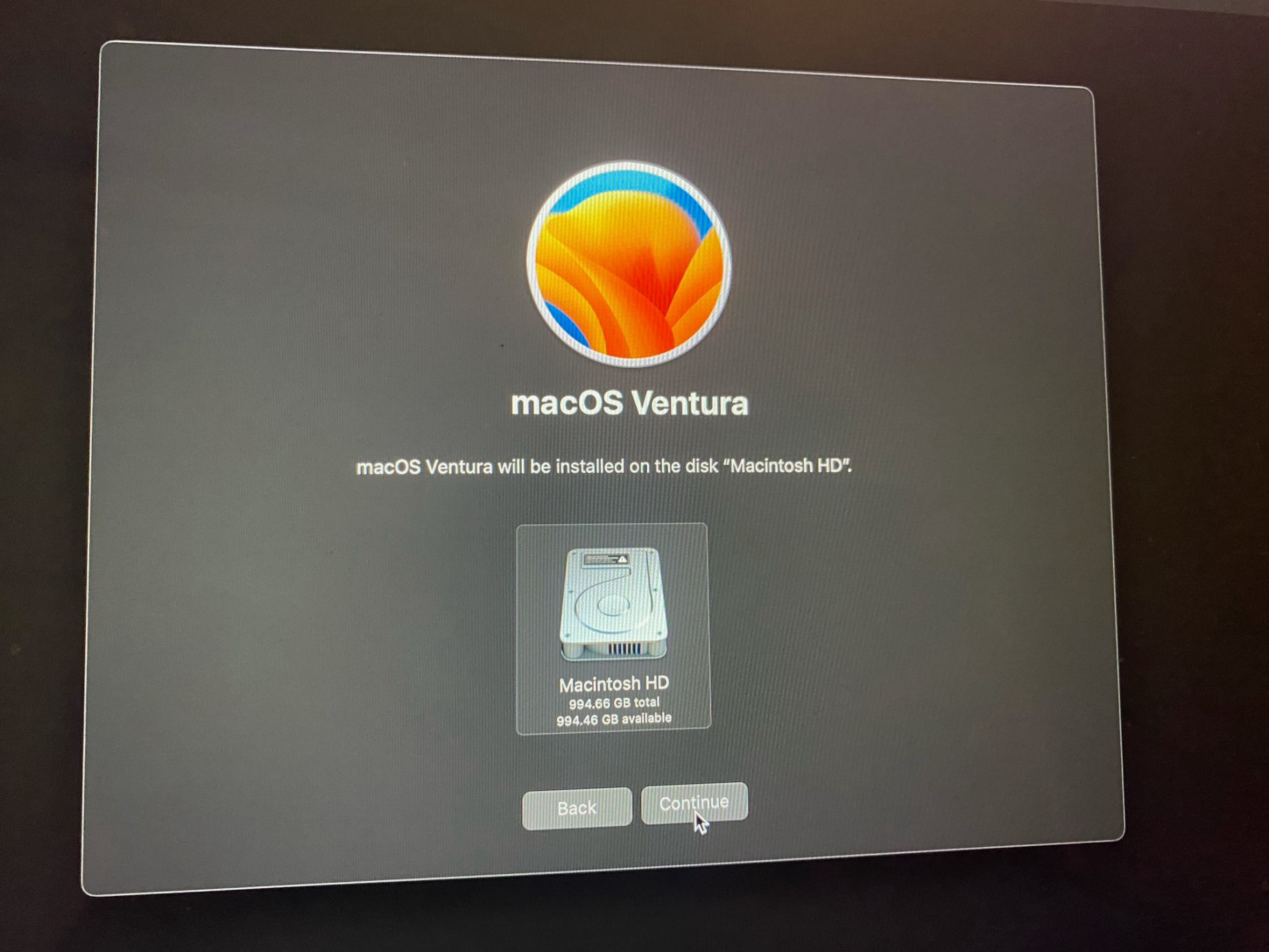 Select disk