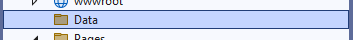 I created a Data folder to hold classes generated by Entity framework.