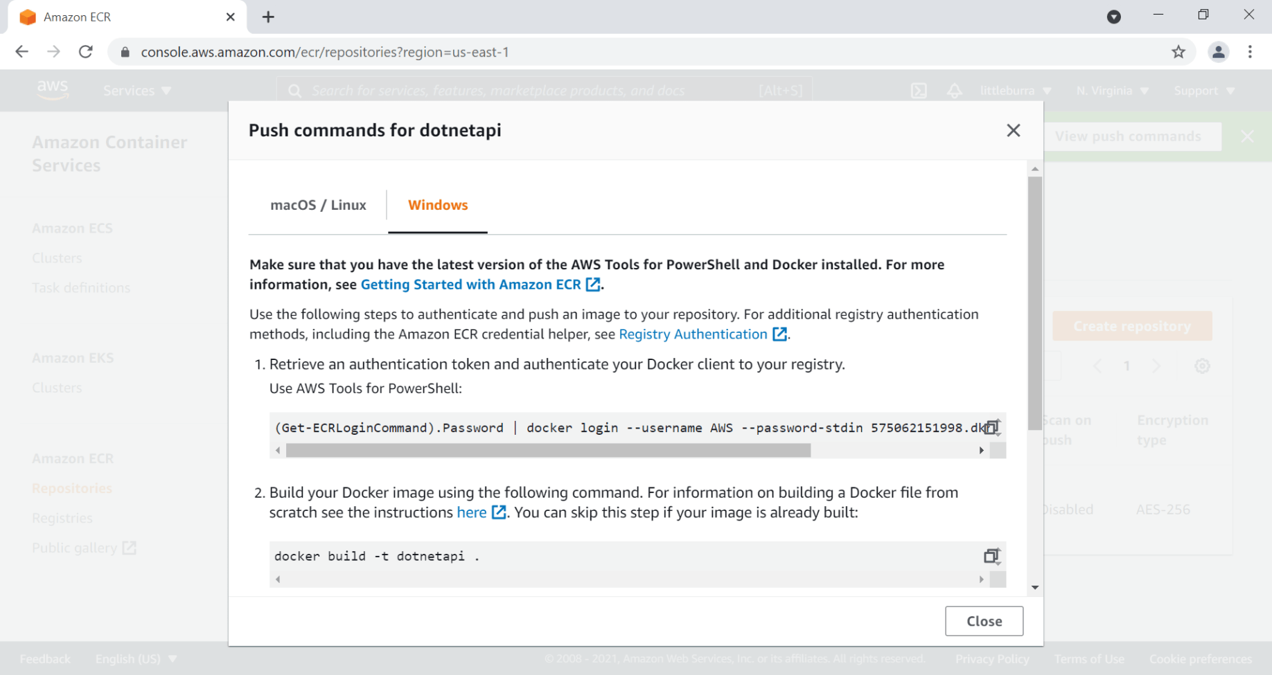 View push commands Windows
