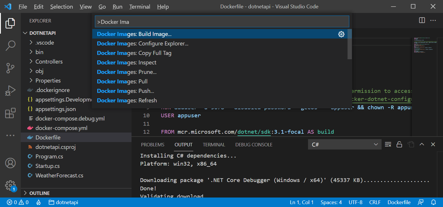 Docker Images: Build Image...
