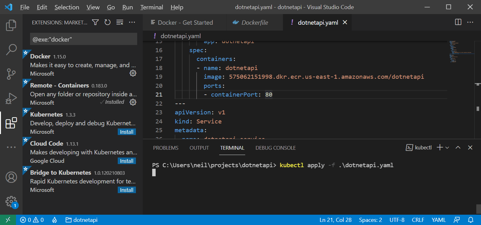 kubectl apply -f .\dotnetapi.yaml