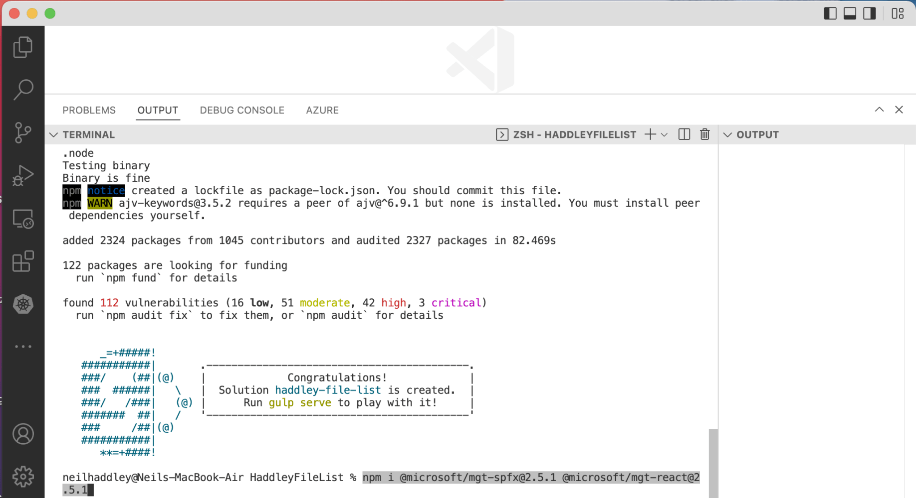 npm i @microsoft/mgt-spfx@2.5.1 @microsoft/mgt-react@2.5.1