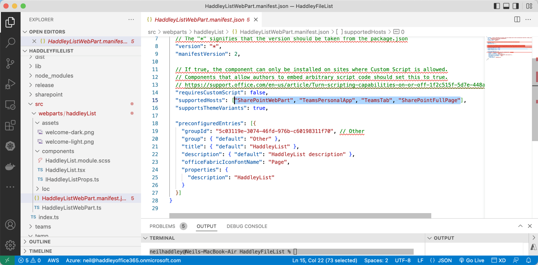 HaddleyListWebPart.manifest.json