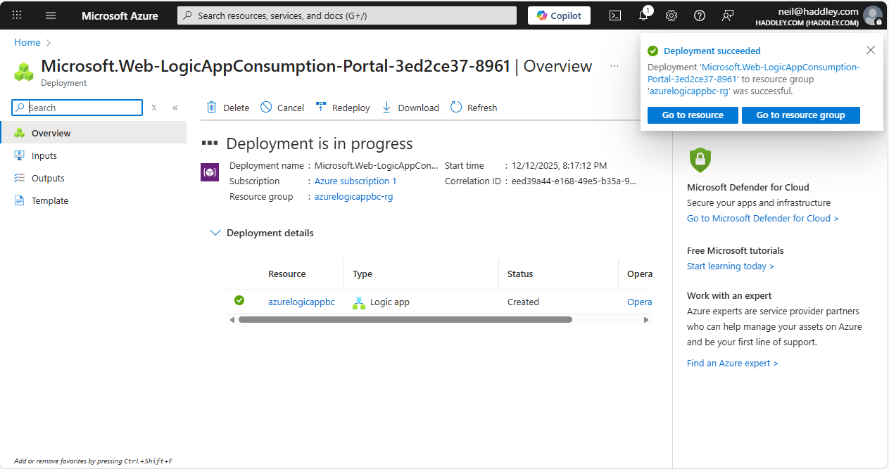 The deployment was in progress