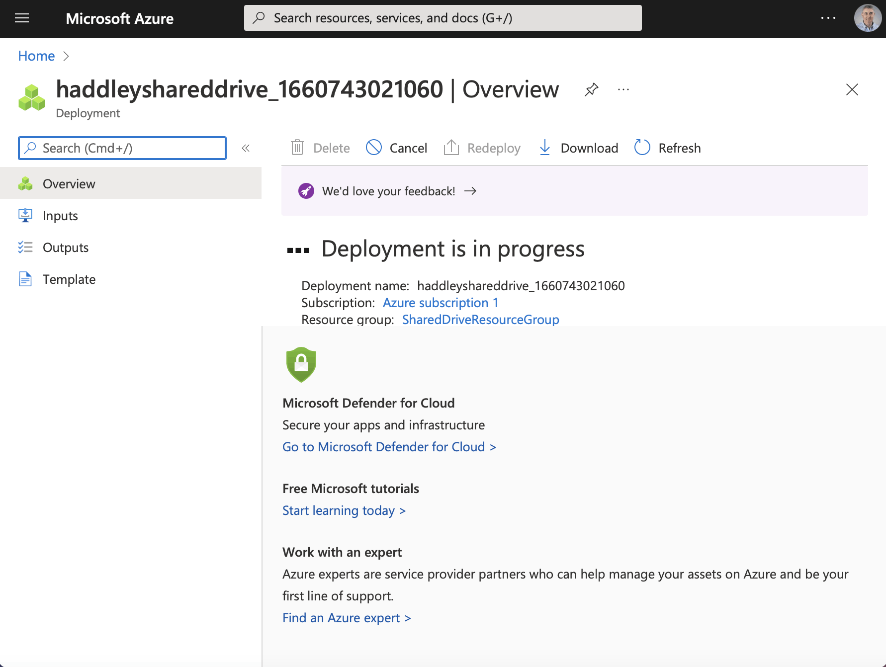 Deployment in progress