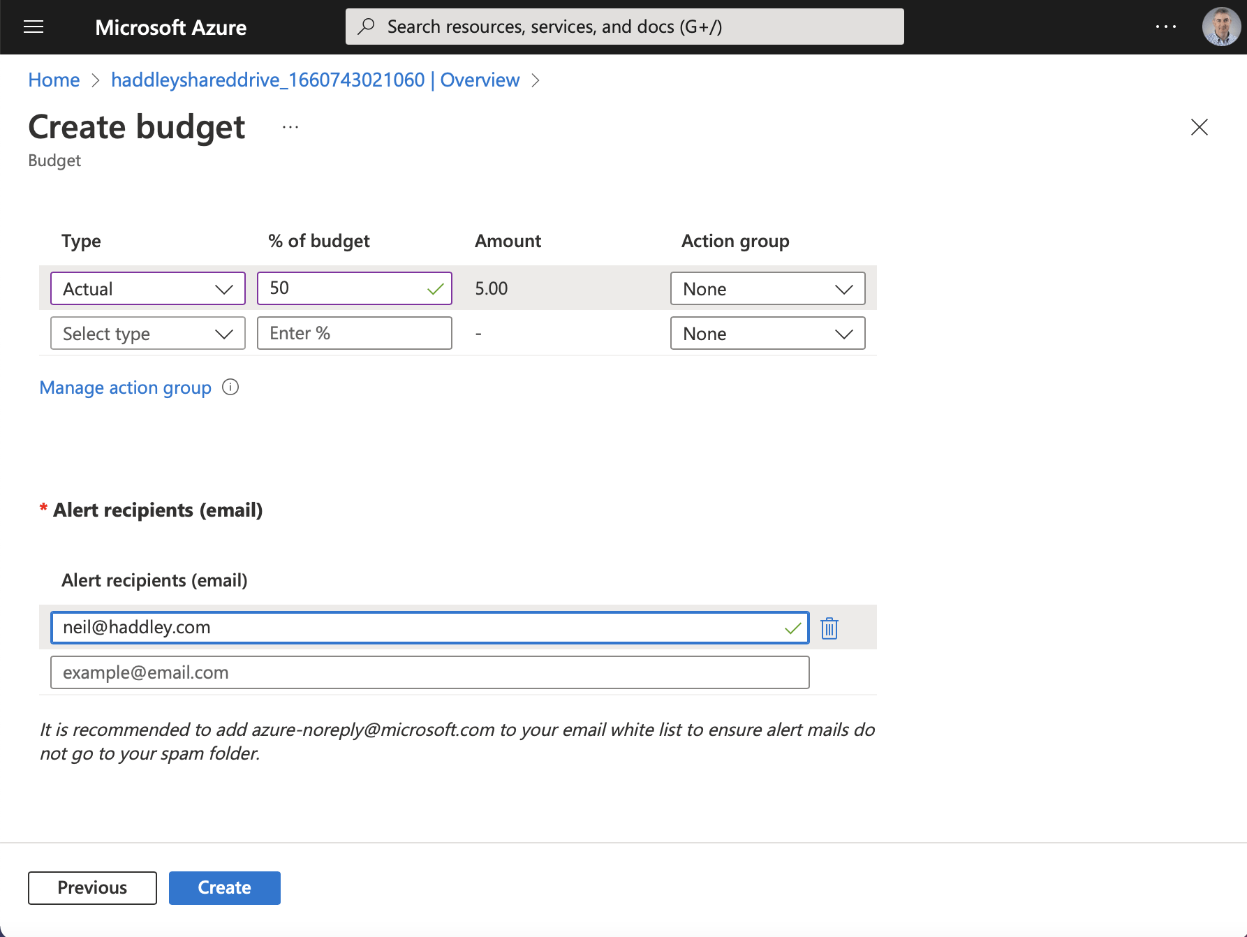 Create alerts