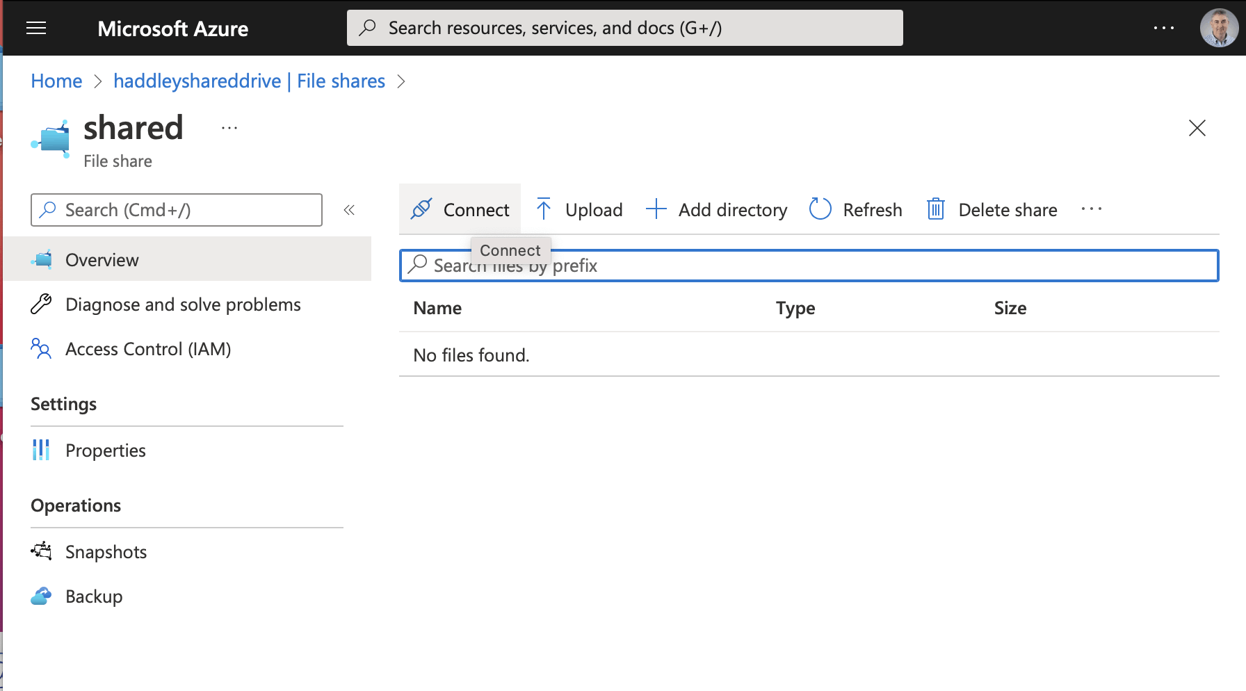 Click connect to generate a script