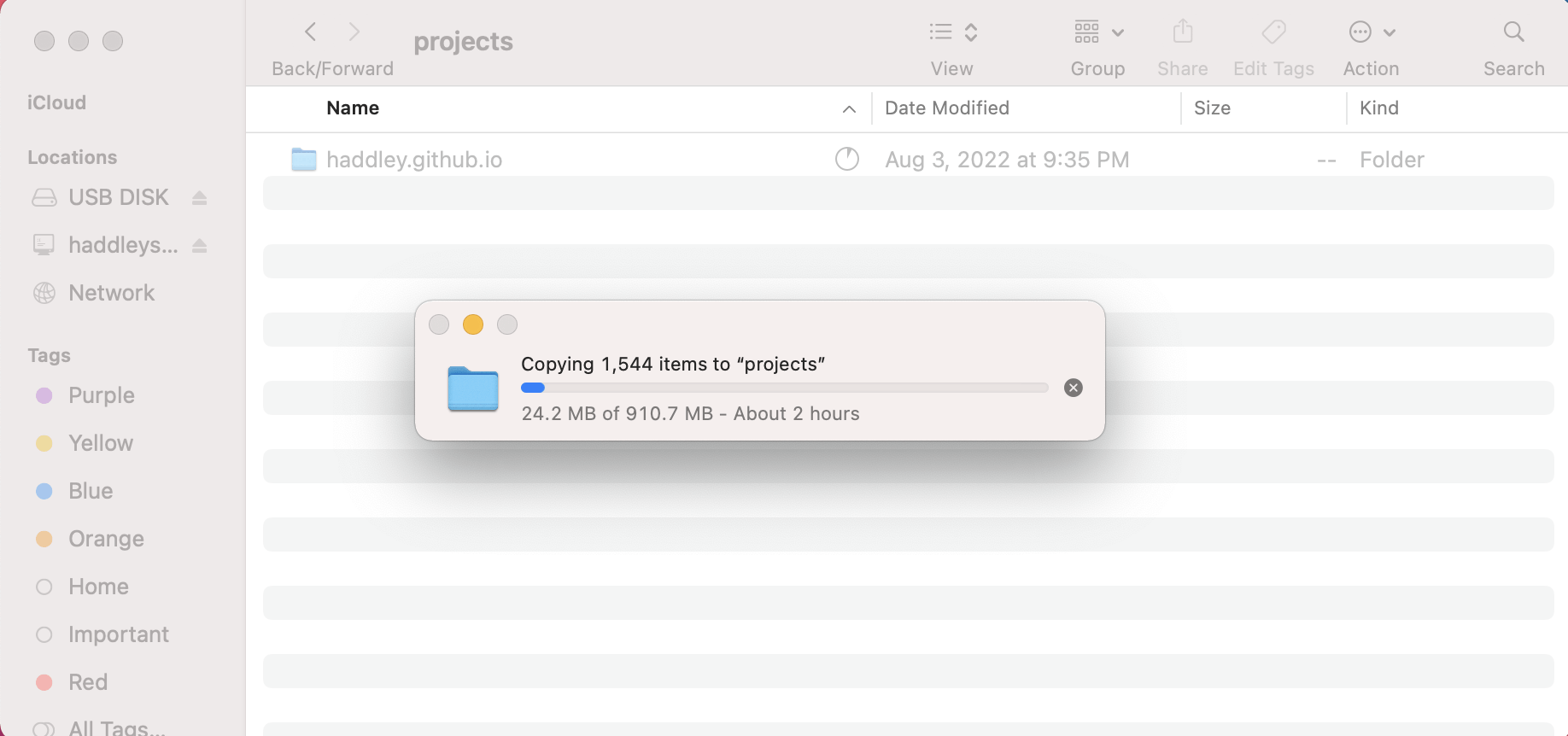 Copy files to the folders