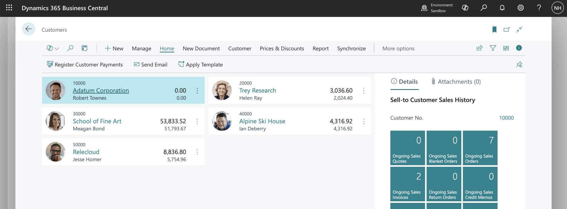 I reviewed the records in the Business Central Customers Table