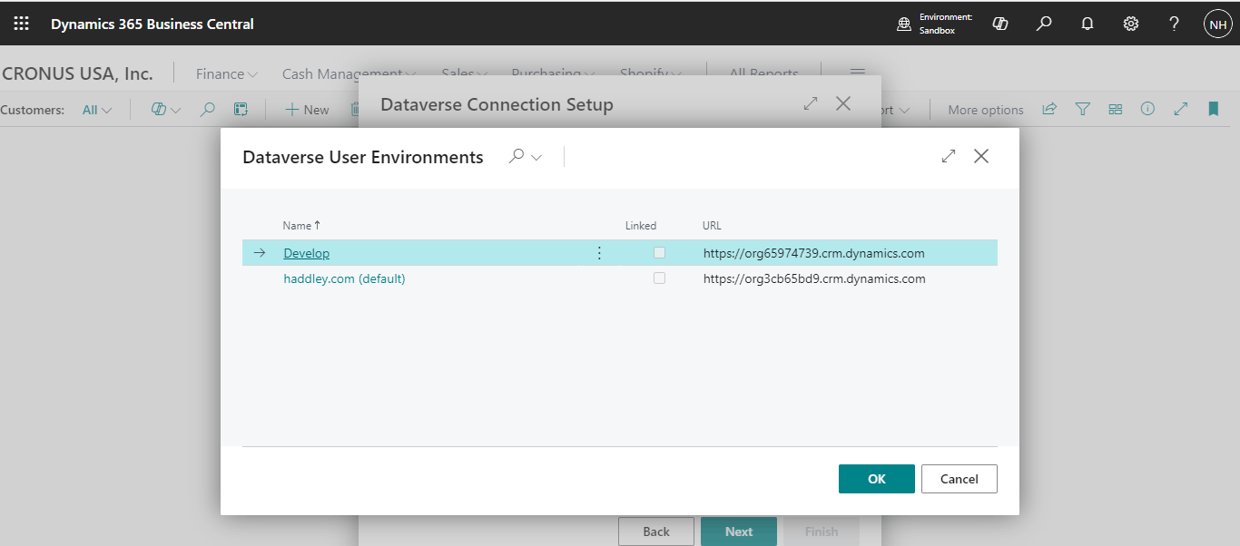 I selected the Develop Power Platform Environment