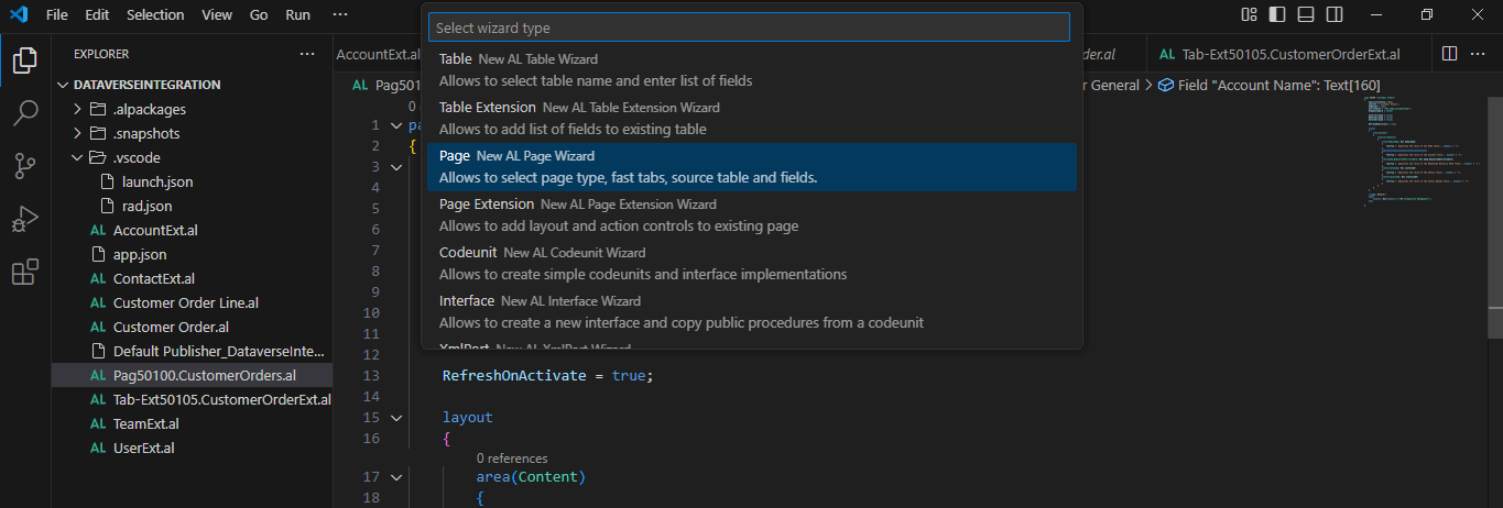 I ran the New AL File Wizard