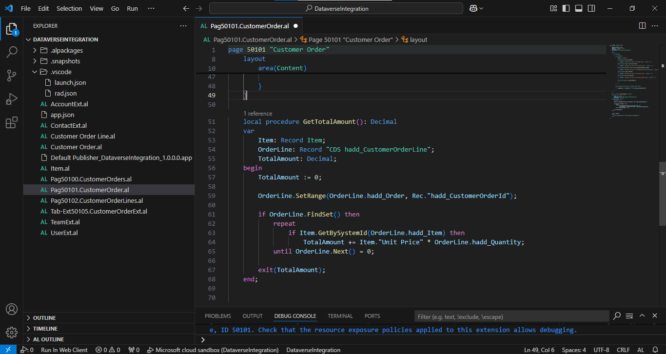 I added a GetTotalAmount() procedure