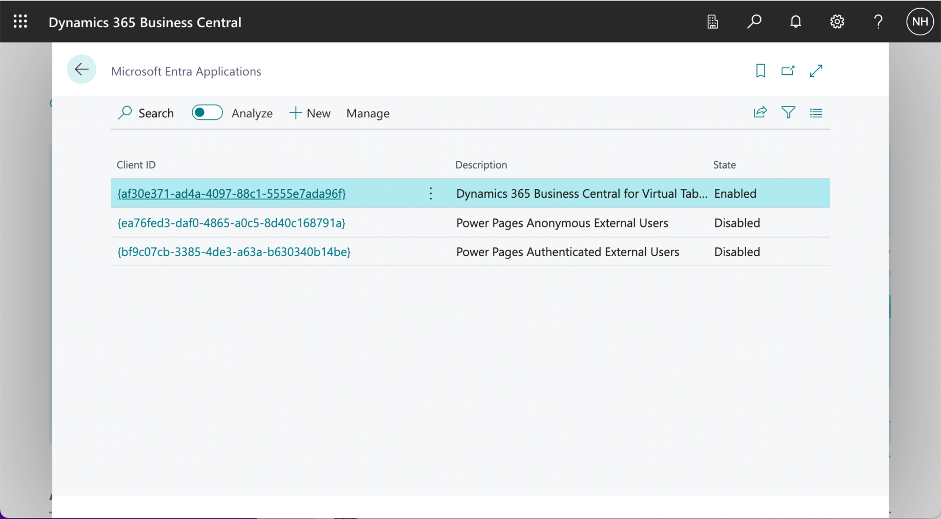 I enabled the "Dynamics 365 Business Central for Virtual Tables" Microsoft Entra app.