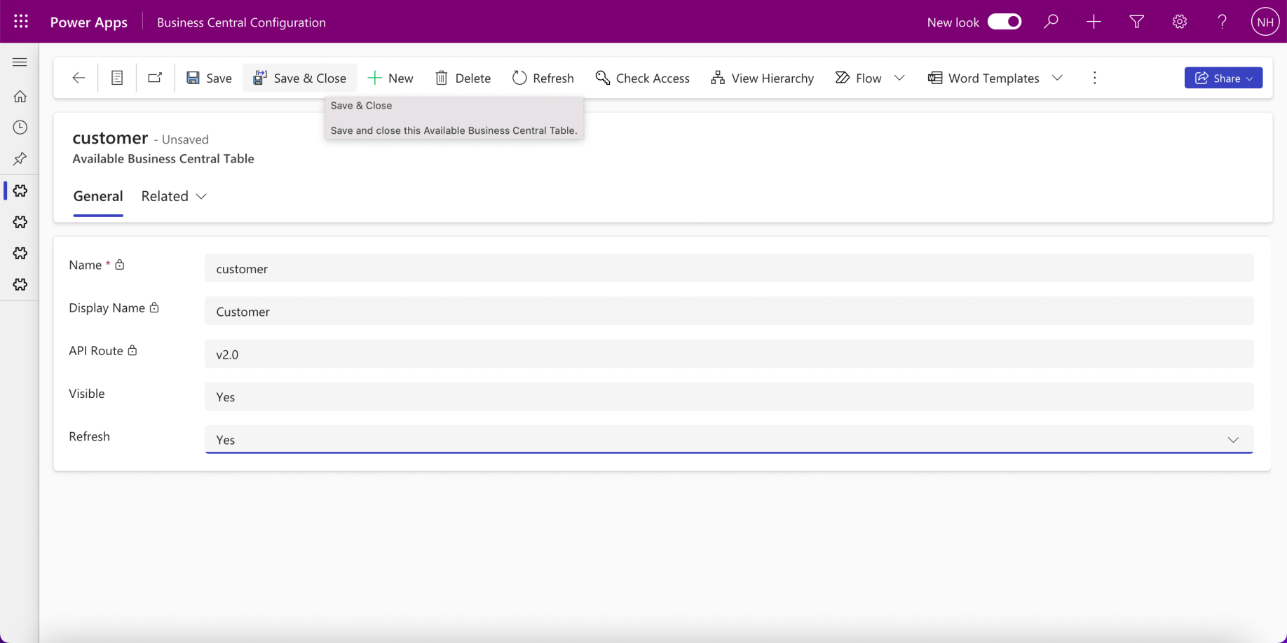 I updated the customer table Visible field to Yes