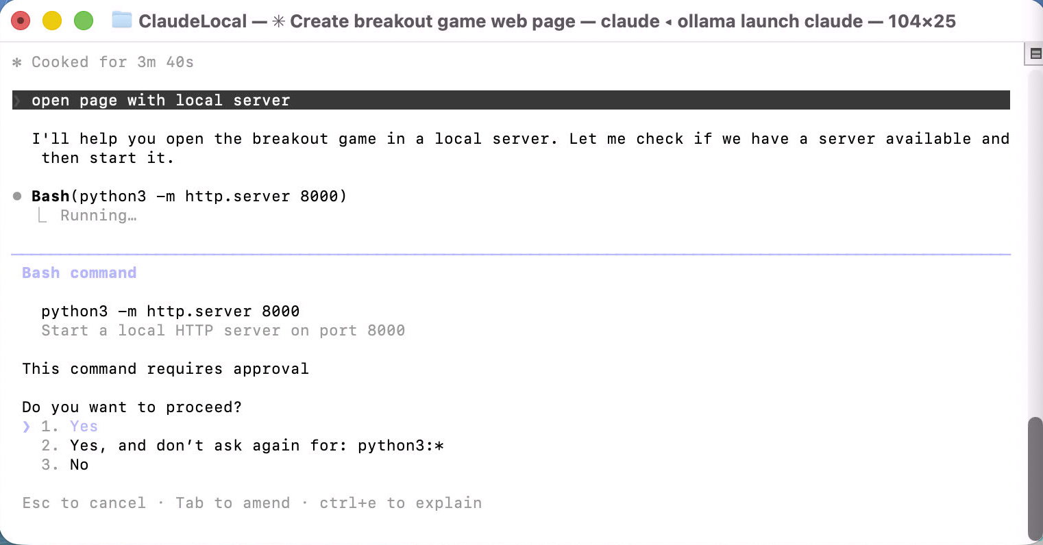 I approved running the HTTP server on port 8000
