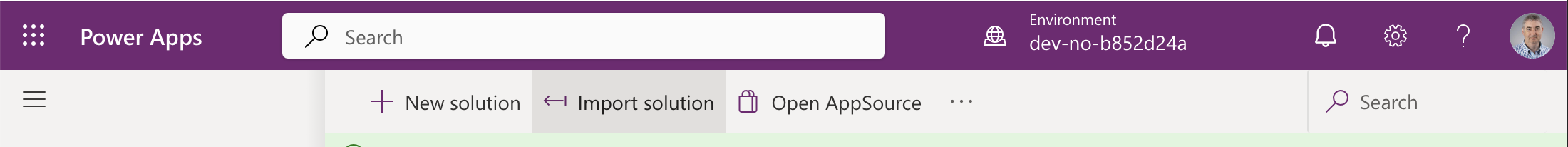 I imported the new zip into the development environment