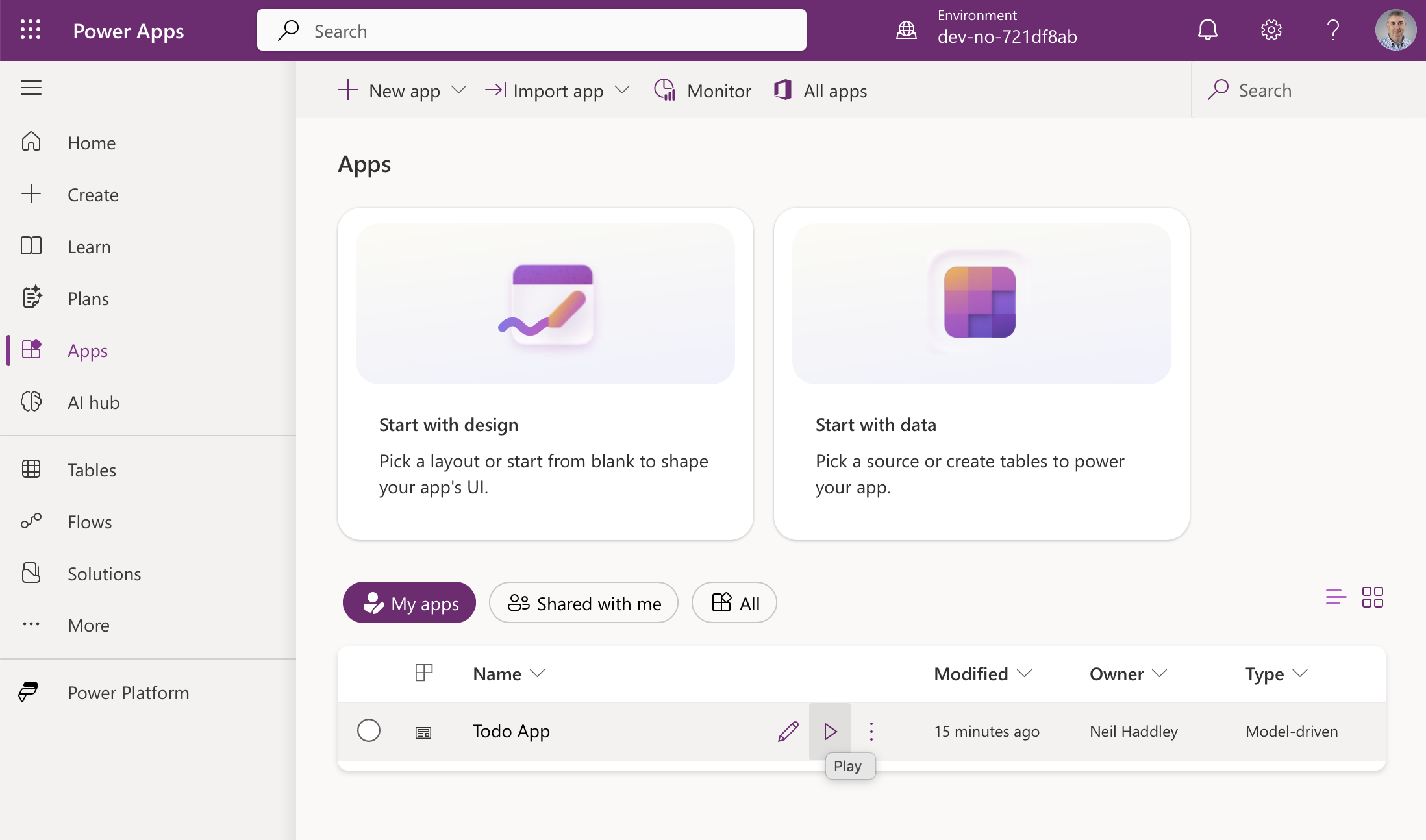 The app is there