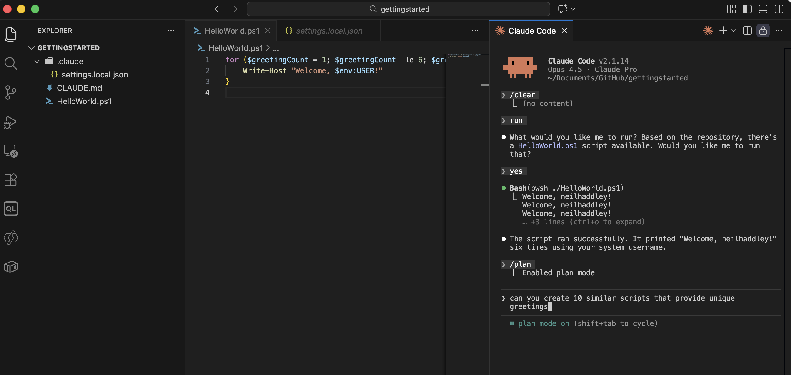 I asked Claude to plan 10 greeting scripts