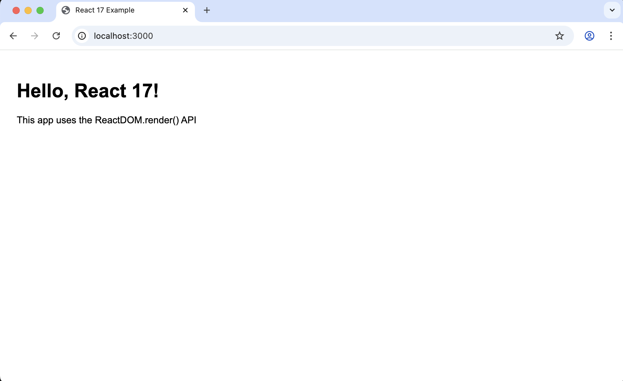 The app ran at http://localhost:3000