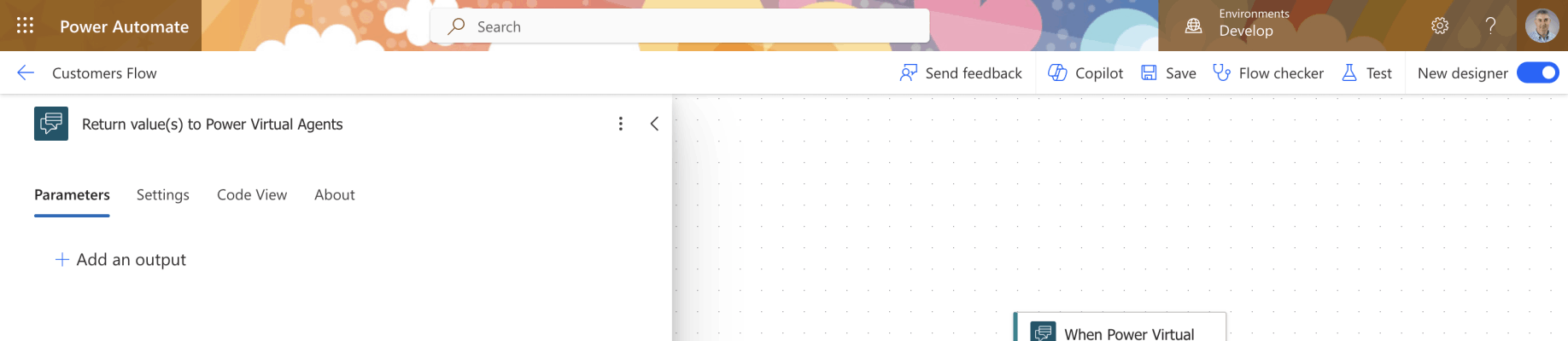 I added an output