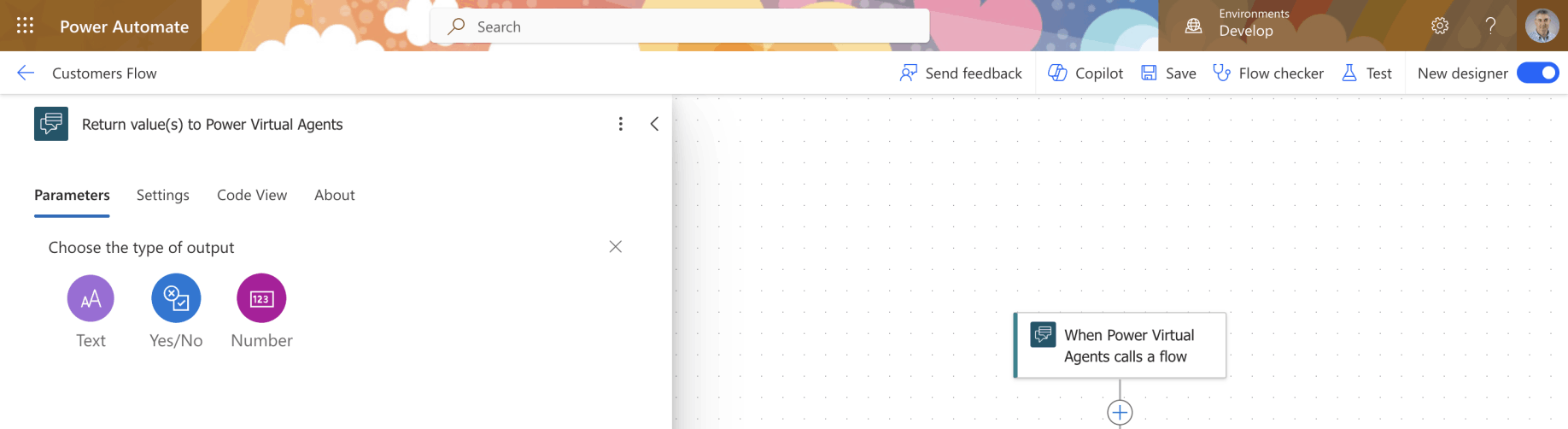 I selected "Text"