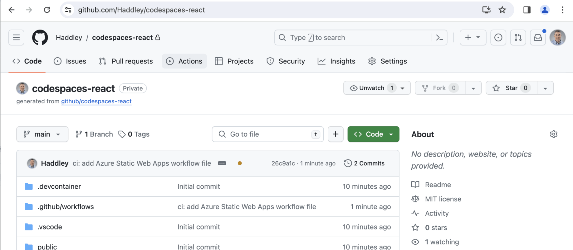 I navigated to the GitHub repository