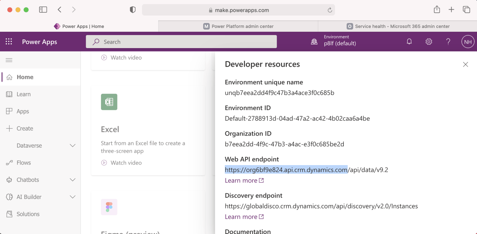 Web API endpoint (use this URL below)
