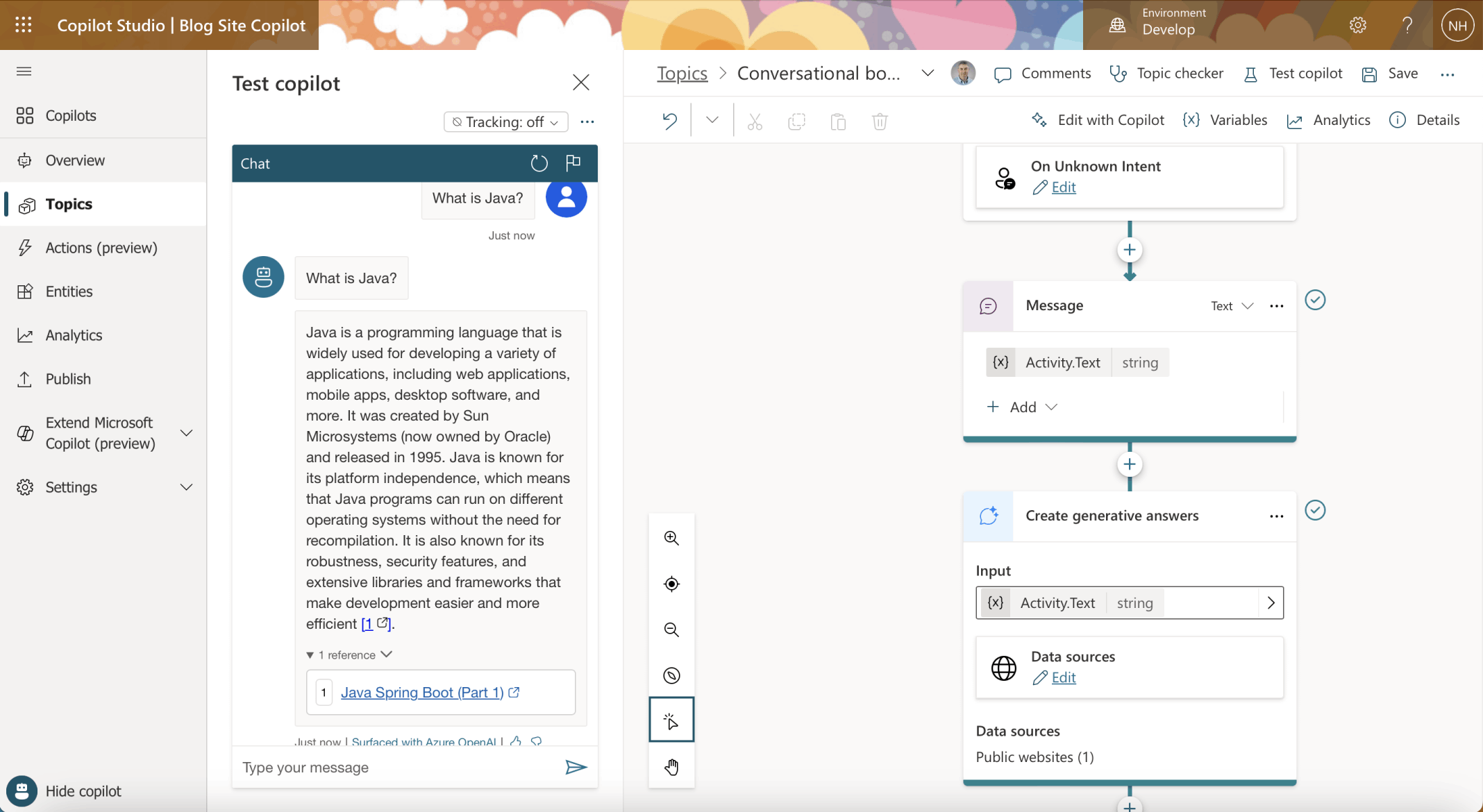 Now the text provided by the user is echoed back to them before the generated answer is displayed