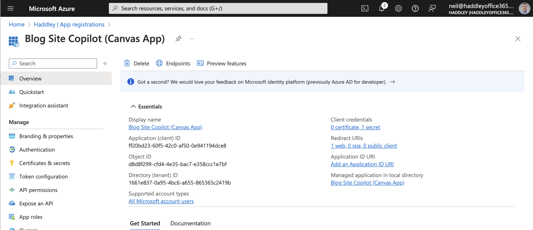 The Canvas App Registration Overview