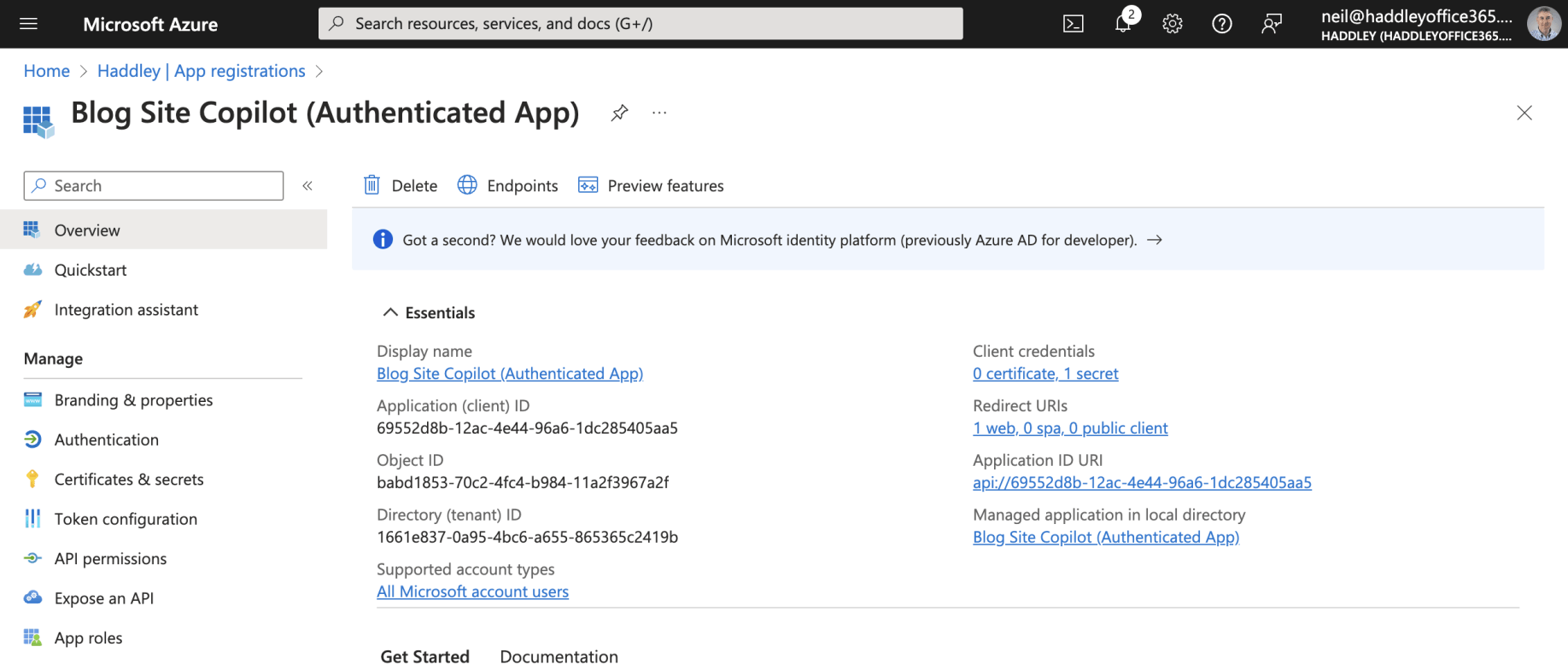 The Authenticated App Registration Overview