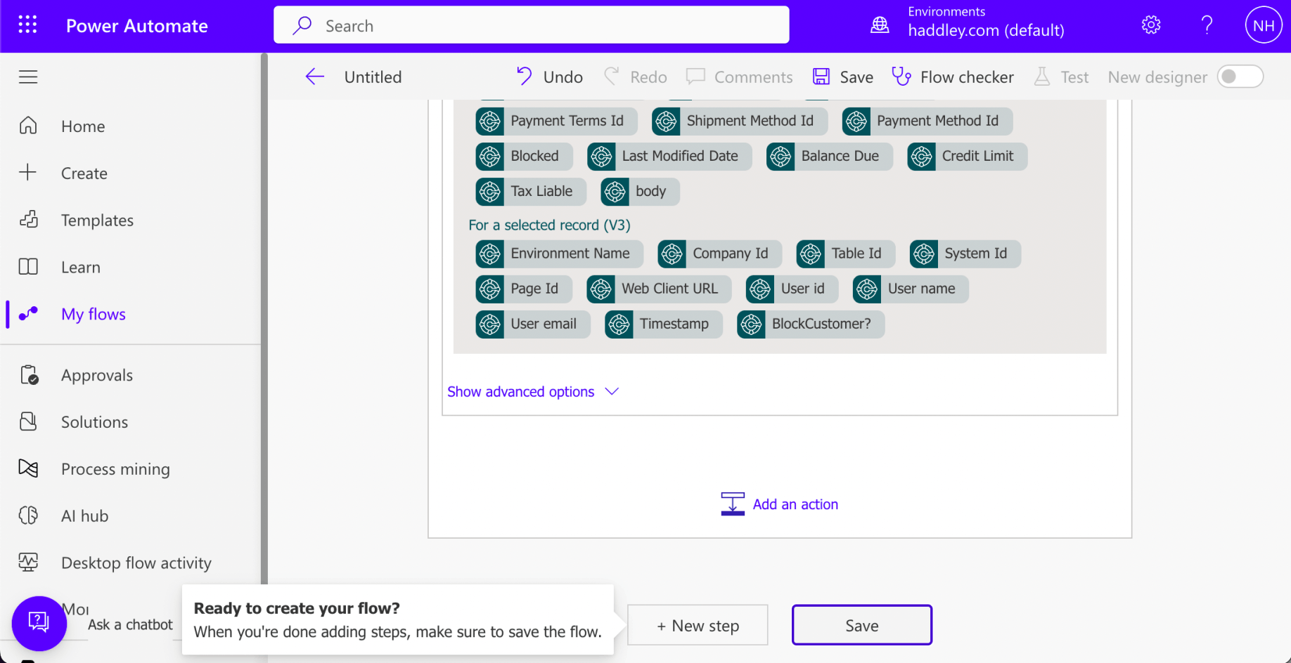 I clicked the Save button
