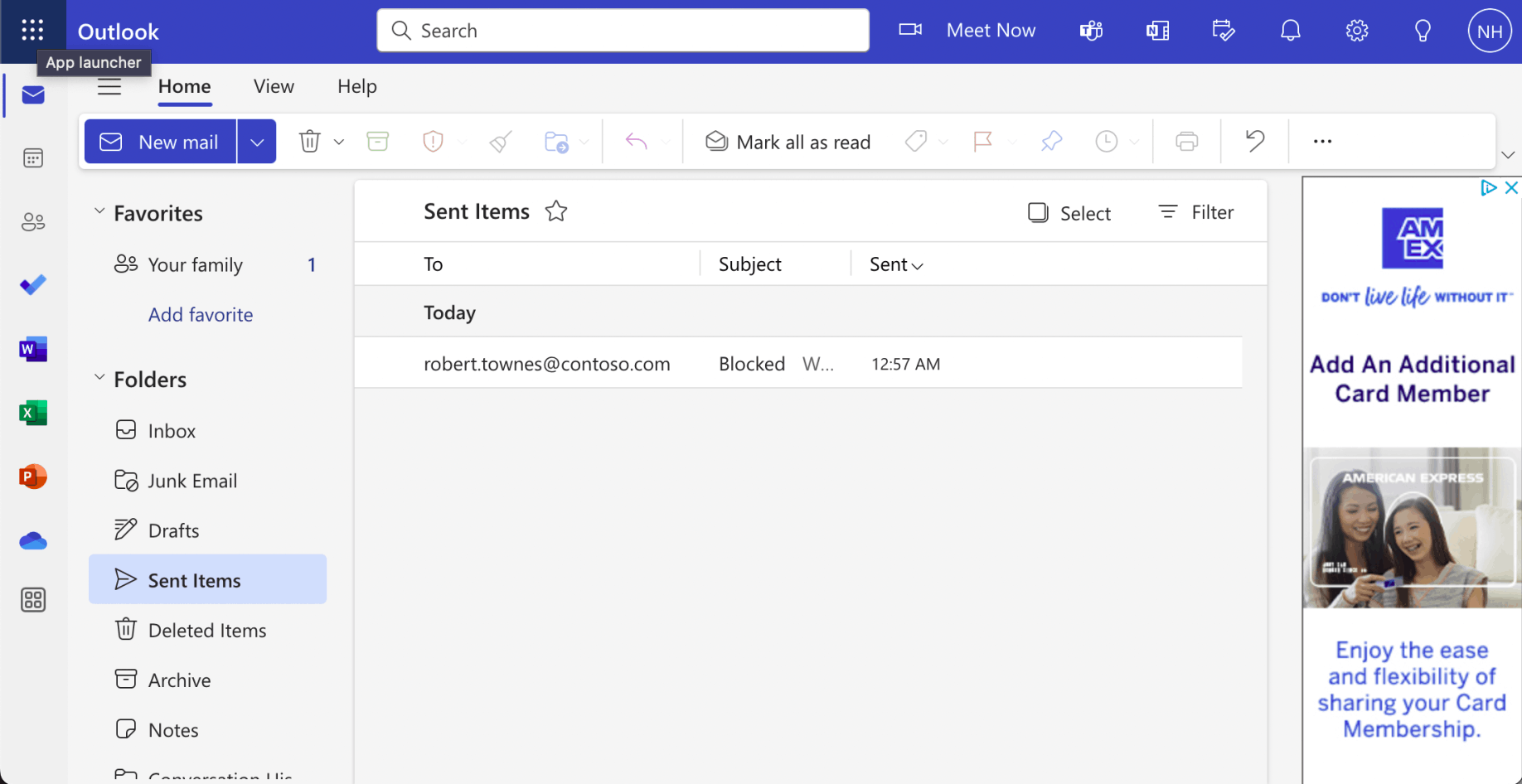 I navigated to Outlook.com
