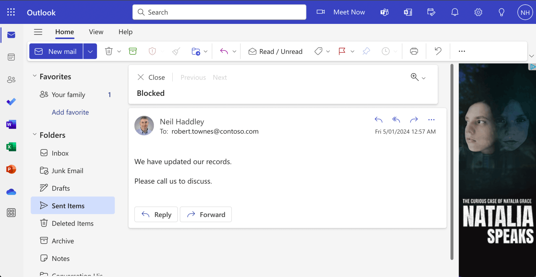 I reviewed the generated email (sent to the selected customer)