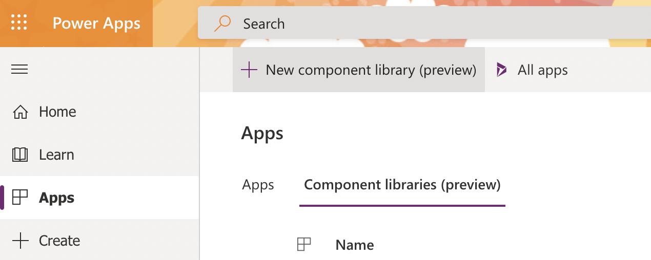 Click the + New component library button