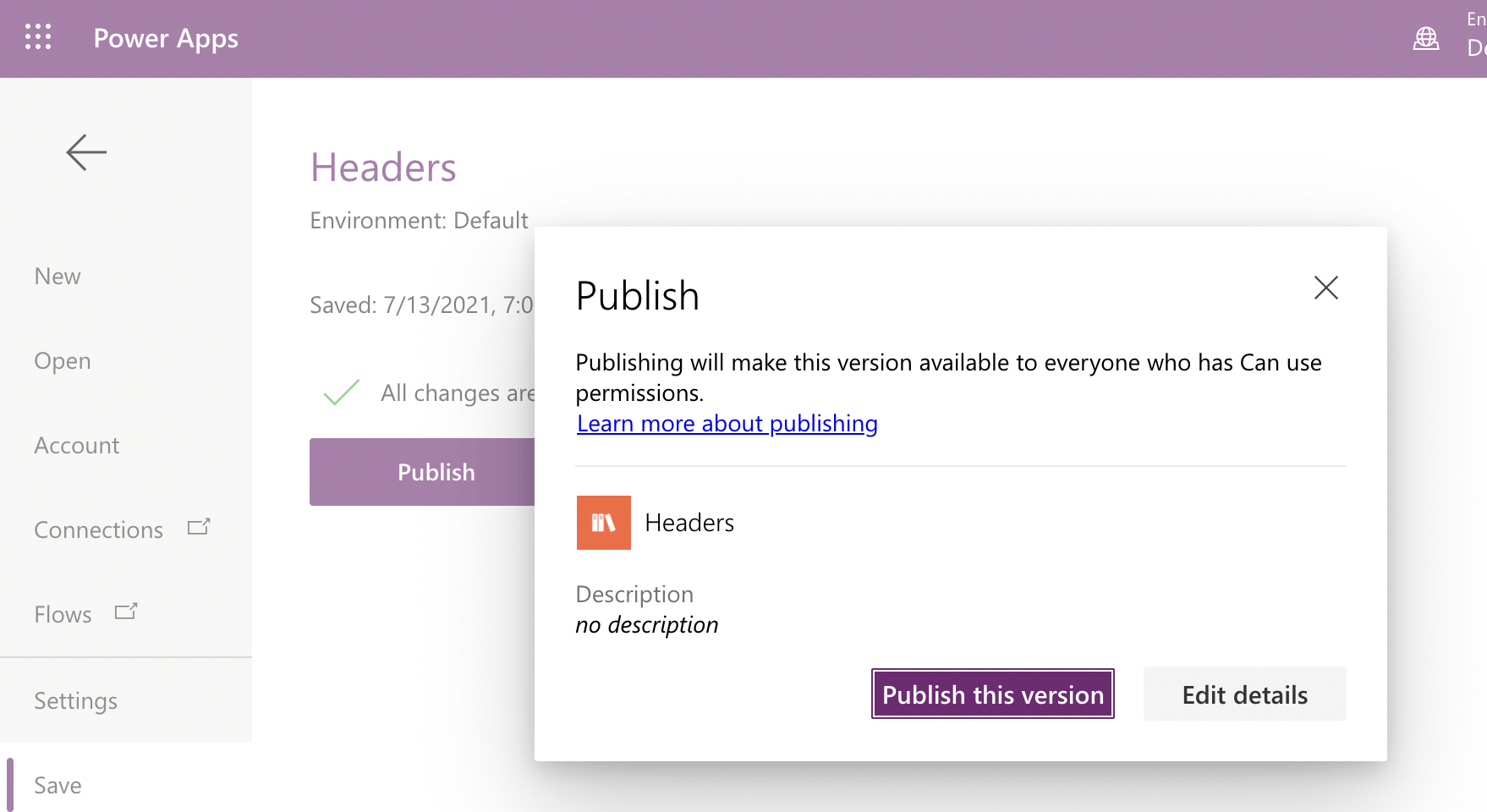 Publish