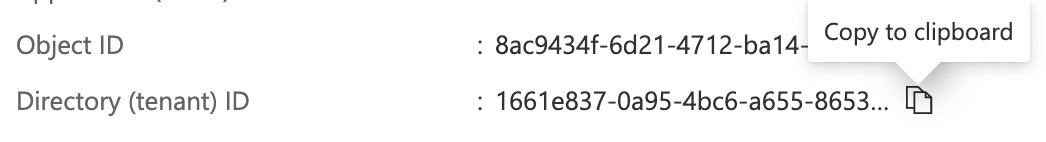 The Directory (tenant) ID is a tenant wide setting (by definition)